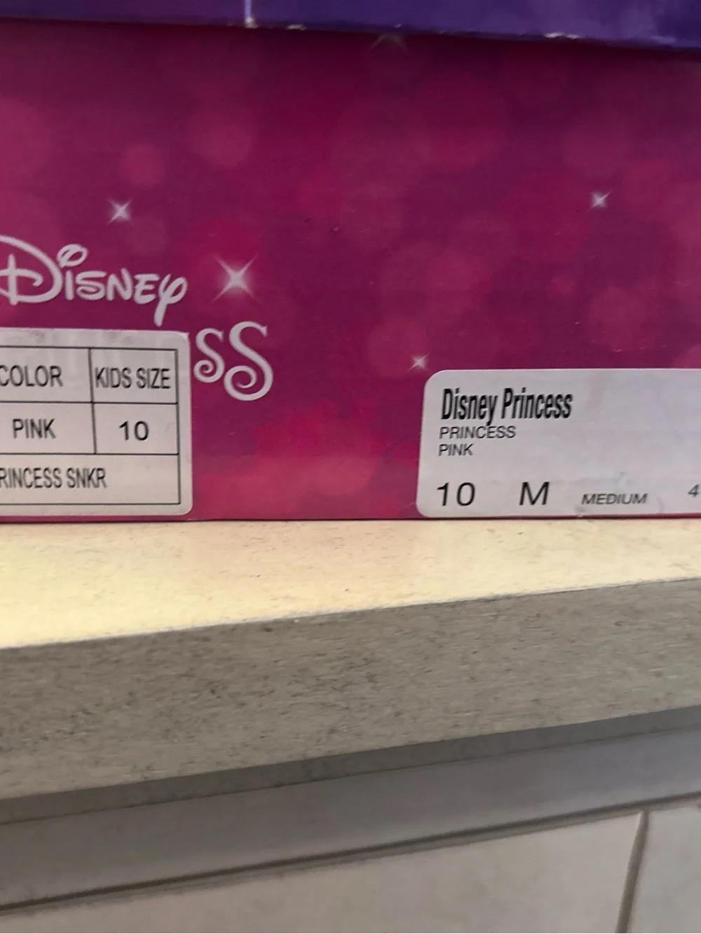 Disney Light up  Pink Glitter Princess Sneakers